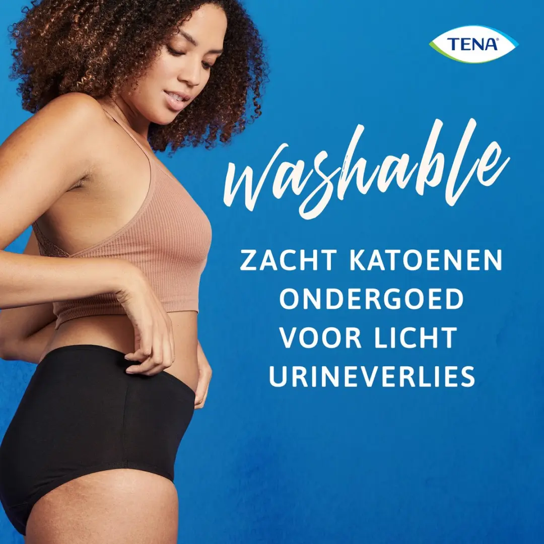 TENA Wasbaar Ondergoed Large - Zwart
