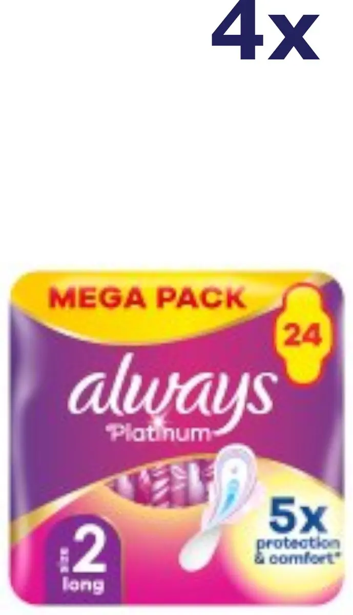 Always Platinum Maandverband Long met Vleugels