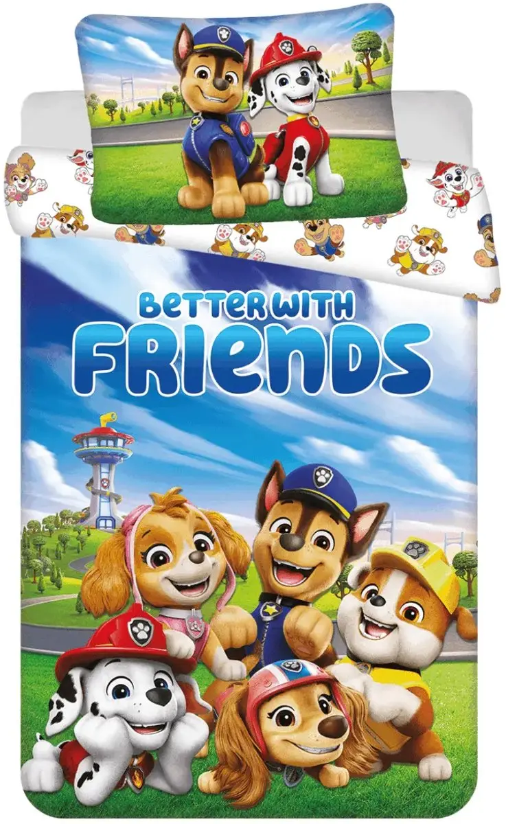 PAW Patrol Dekbedovertrek Friends - 135x100cm + 40x60cm - Katoen - Multi