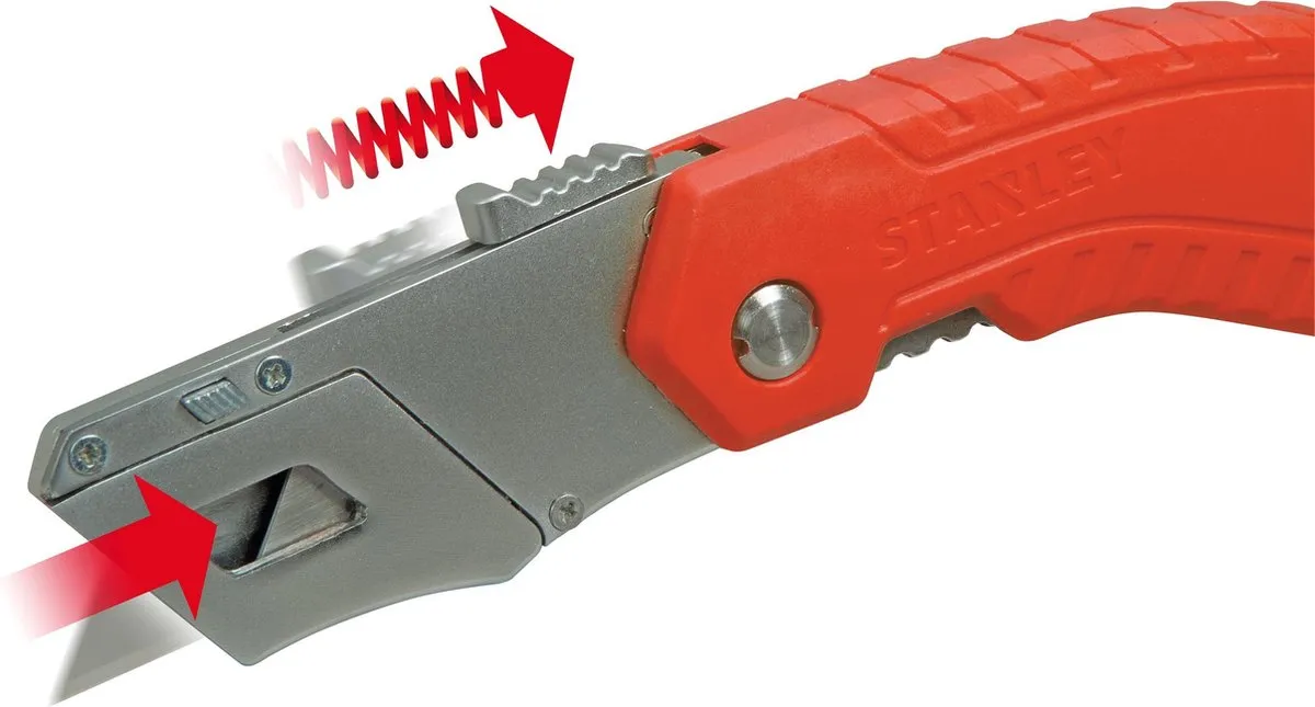 Stanley Vouwbaar Veiligheidsmes 0-10-243 - Rood