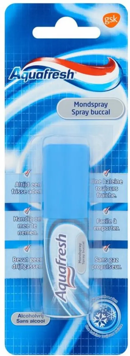 Aquafresh Mondspray 15ml - Voordeelverpakking 10 Stuks