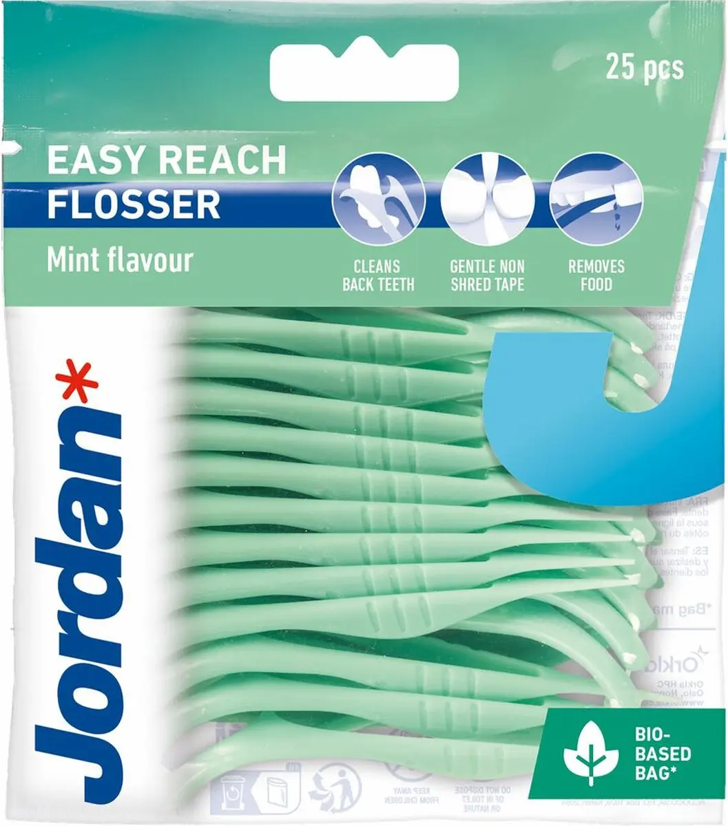 8x Jordan Easy Reach Flosser 25 stuks