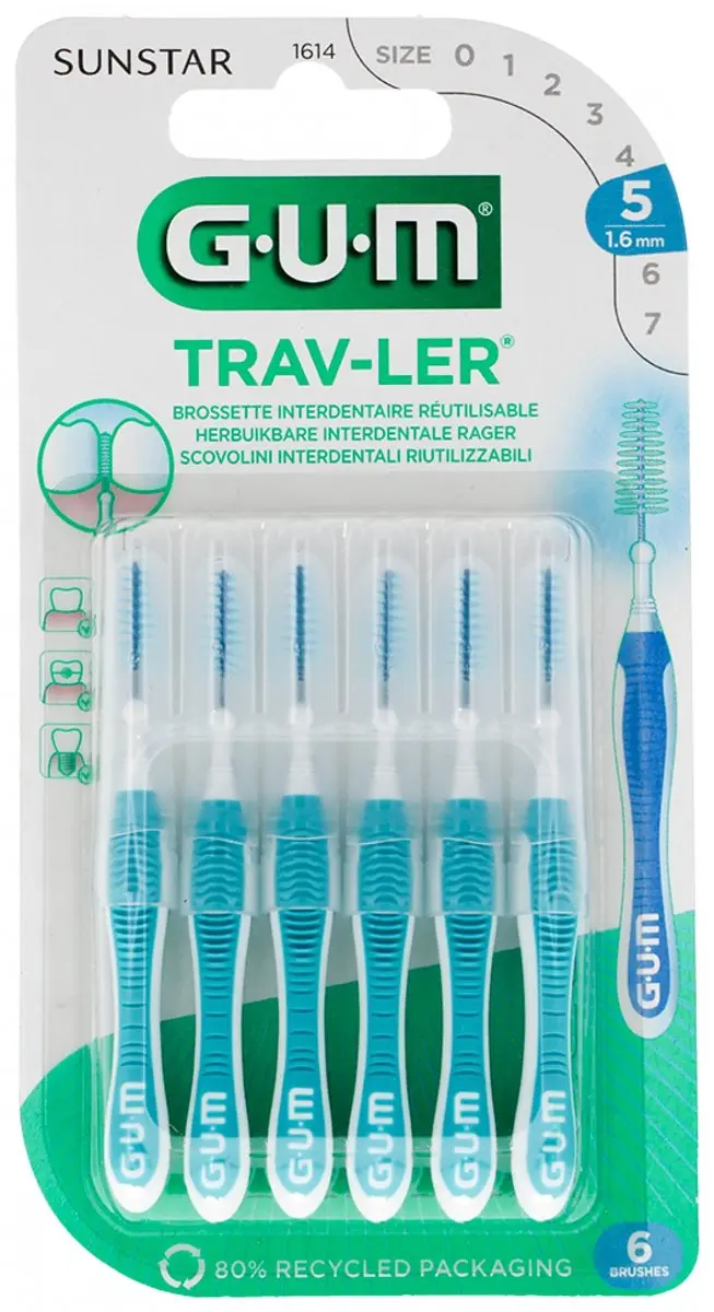 GUM Trav-ler Ragers 1.6mm Blauw