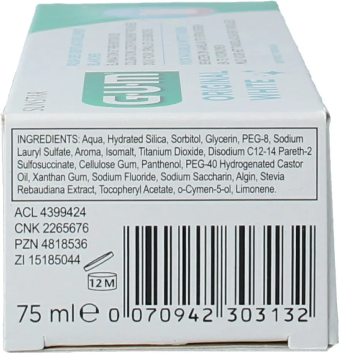 Gum Original White Tandpasta 75ml