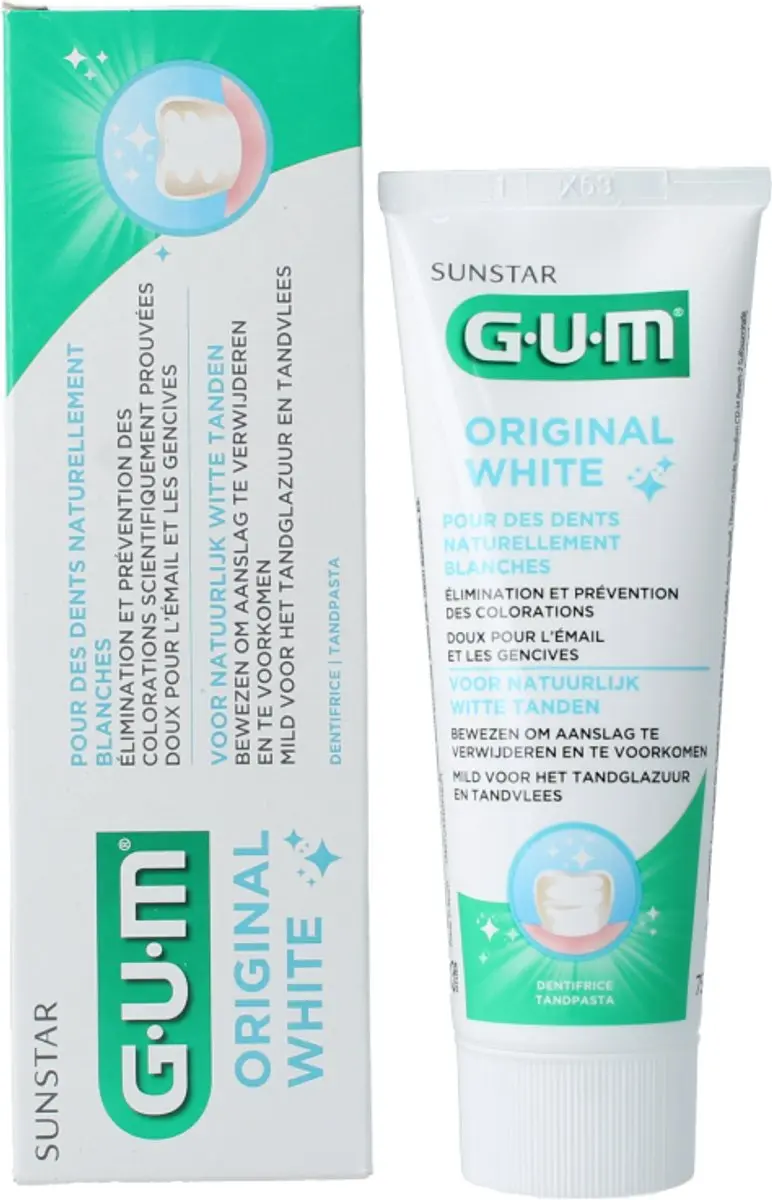 Gum Original White Tandpasta 75ml