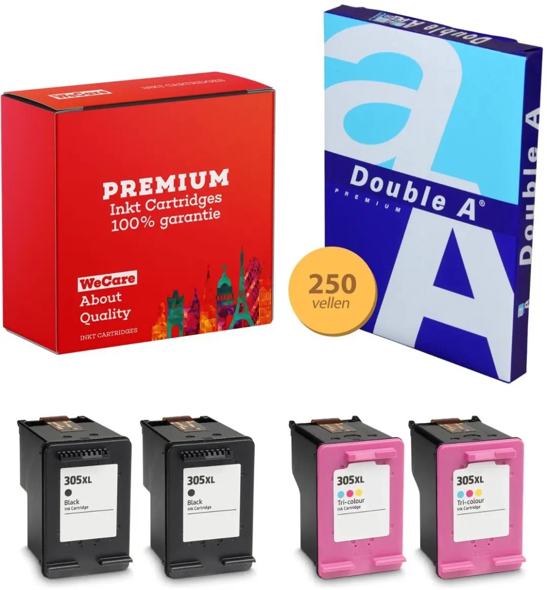 weCare HP 305XL Inktcartridges 4-pack