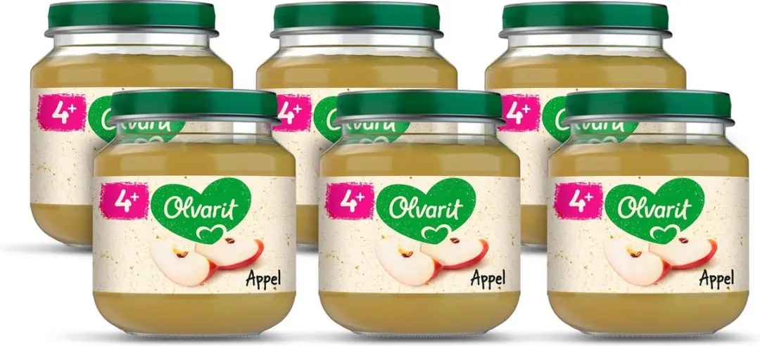 Olvarit Fruithapje Appel 6x125g