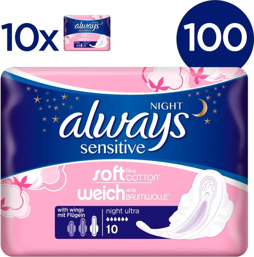 Always Sensitive Night Ultra Maandverband