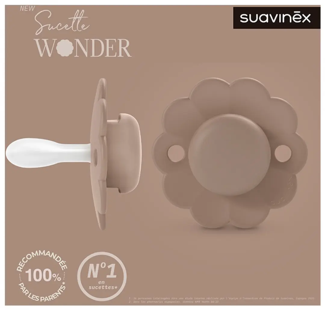Suavinex Wonder SX Pro Fopspeen Symmetrisch 6-18Mnd - Raw Umber