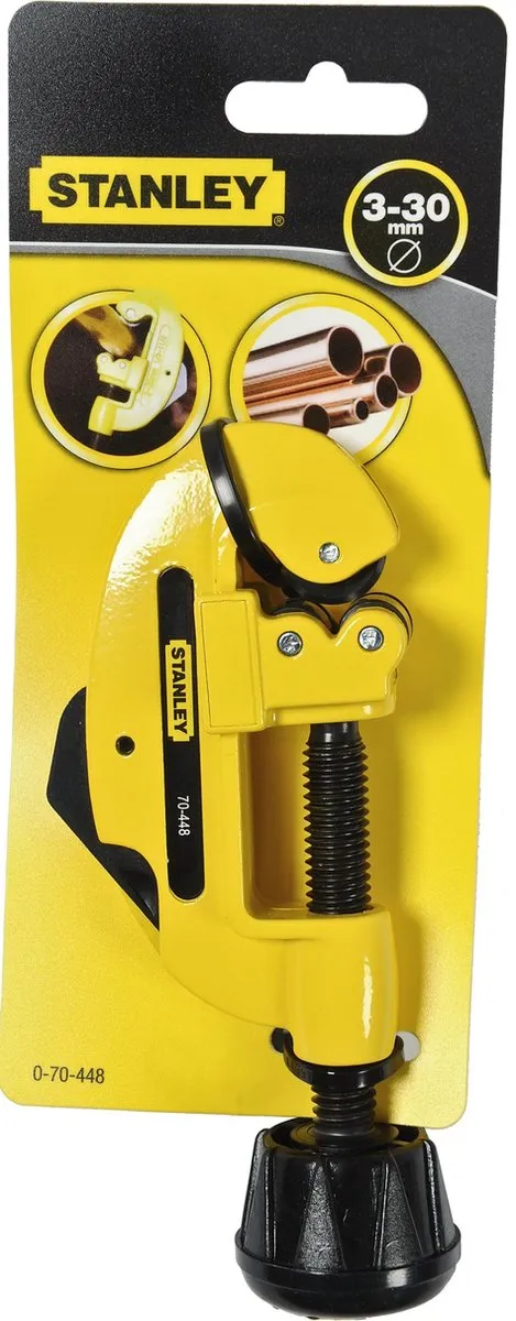 Stanley Verstelbare Pijpsnijder 3-30mm - Metaal - Geel