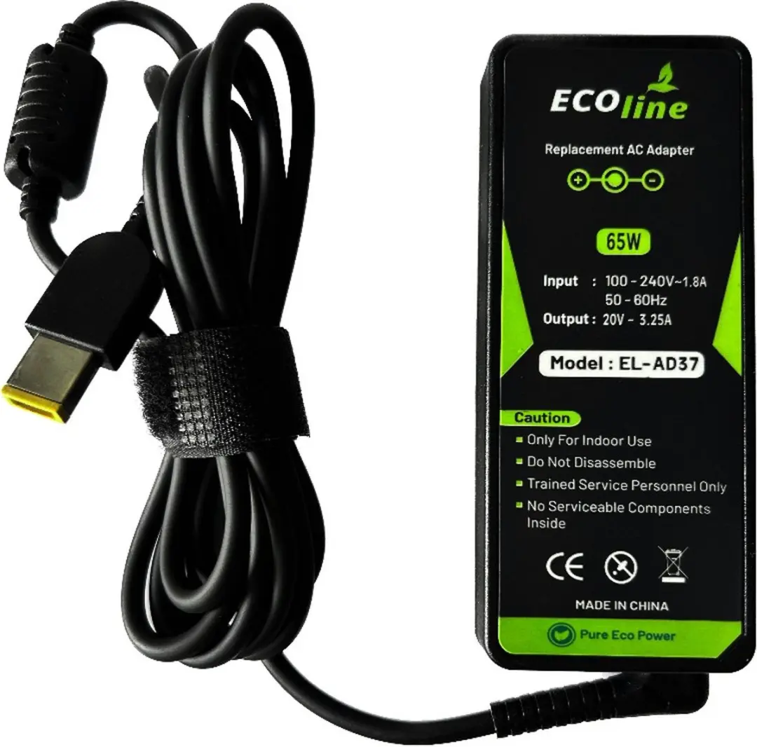 Ecoline Oplader 20V 3.25A 65W - Lenovo compatibel