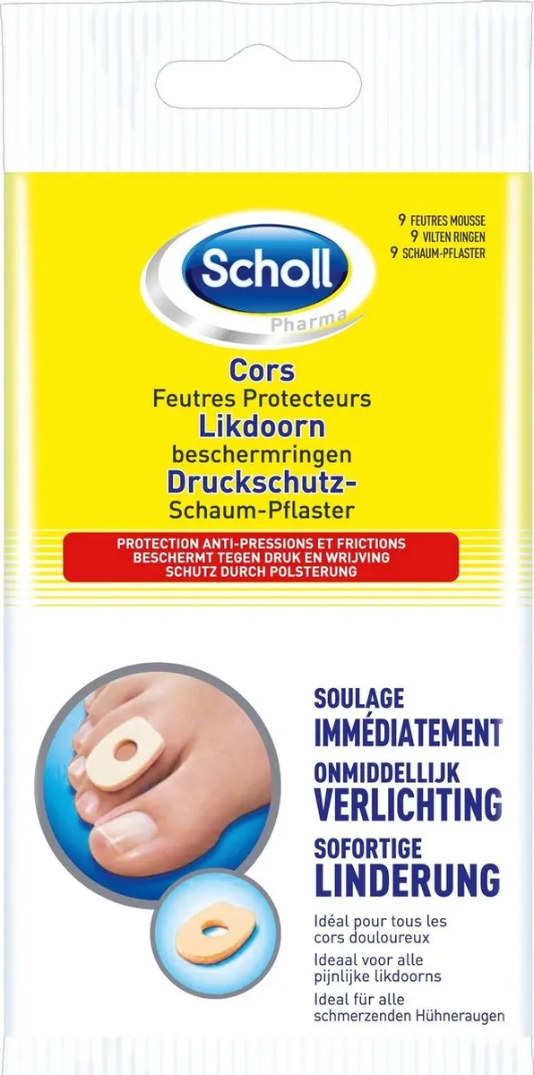 Scholl Likdoorn Beschermringen Schuim - 24 Stuks