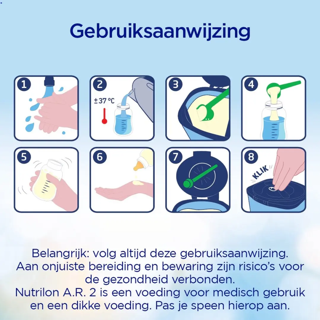Nutrilon A.R. 2 Flesvoeding Bij Spugen 800g