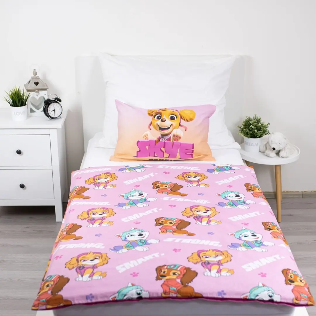 PAW Patrol Dekbedovertrek Strong Heroes - Roze - 135x100 + 40x60cm