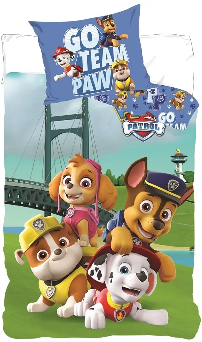 PAW Patrol Peuterdekbedovertrek Go Team - 100x135cm - Multi