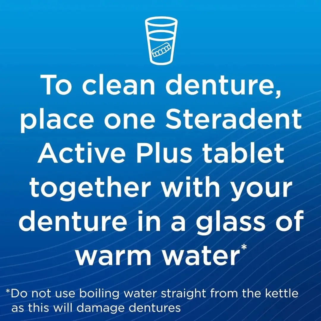 Steradent Active Plus Kunstgebitreinigingstabletten - 180 Stuks
