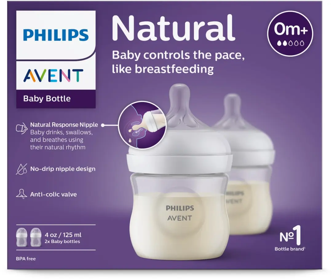 Philips Avent Natural Response SCY900/02 Babyfles 125ml - 2 Stuks