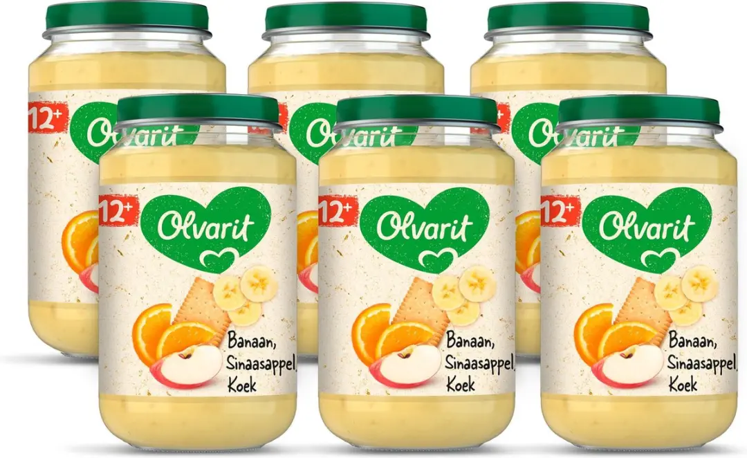 Olvarit Fruithapje 12+ Maanden Banaan Sinaasappel Koek 200g
