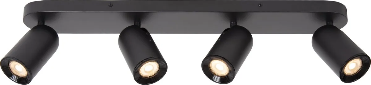 Lucide PUNCH Plafondspot 4xGU10 - Zwart