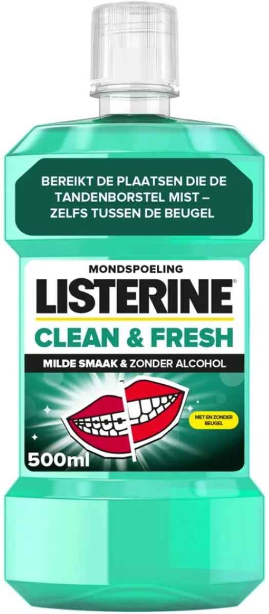 Listerine Clean & Fresh Mondwater 500ml - Zonder Alcohol