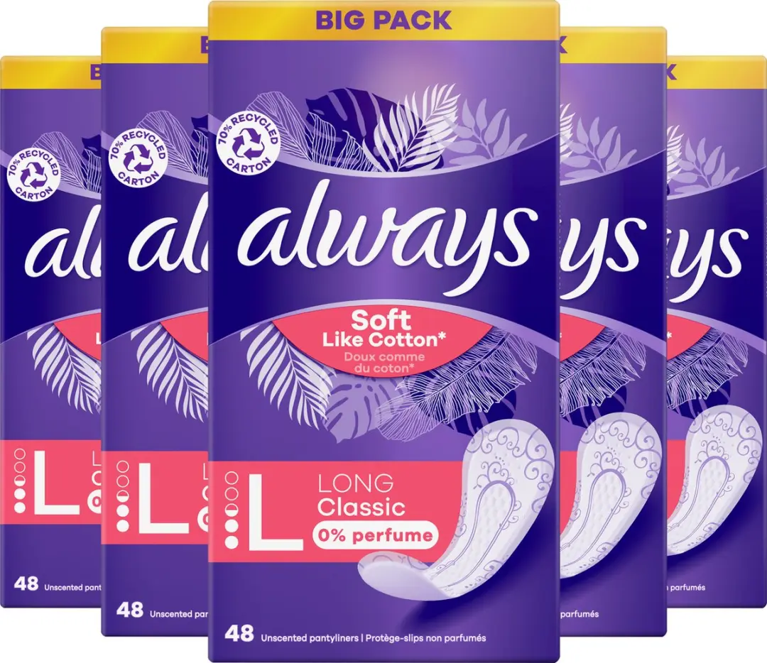 Always Soft Like Cotton Inlegkruisjes 240 Stuks