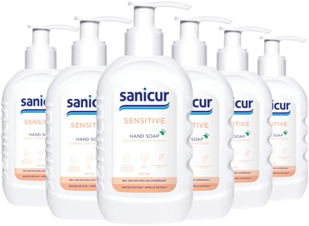 Sanicur Handzeep Sensitive 6x300ml