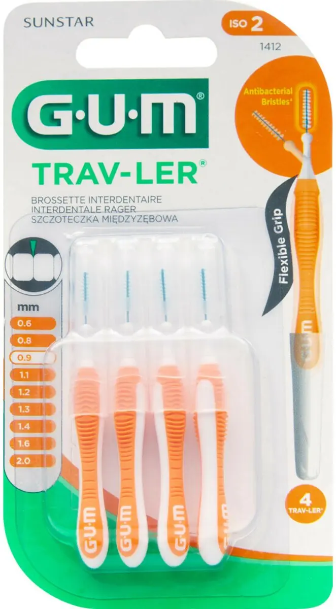 GUM Trav-Ler Ragers Oranje 0.9mm