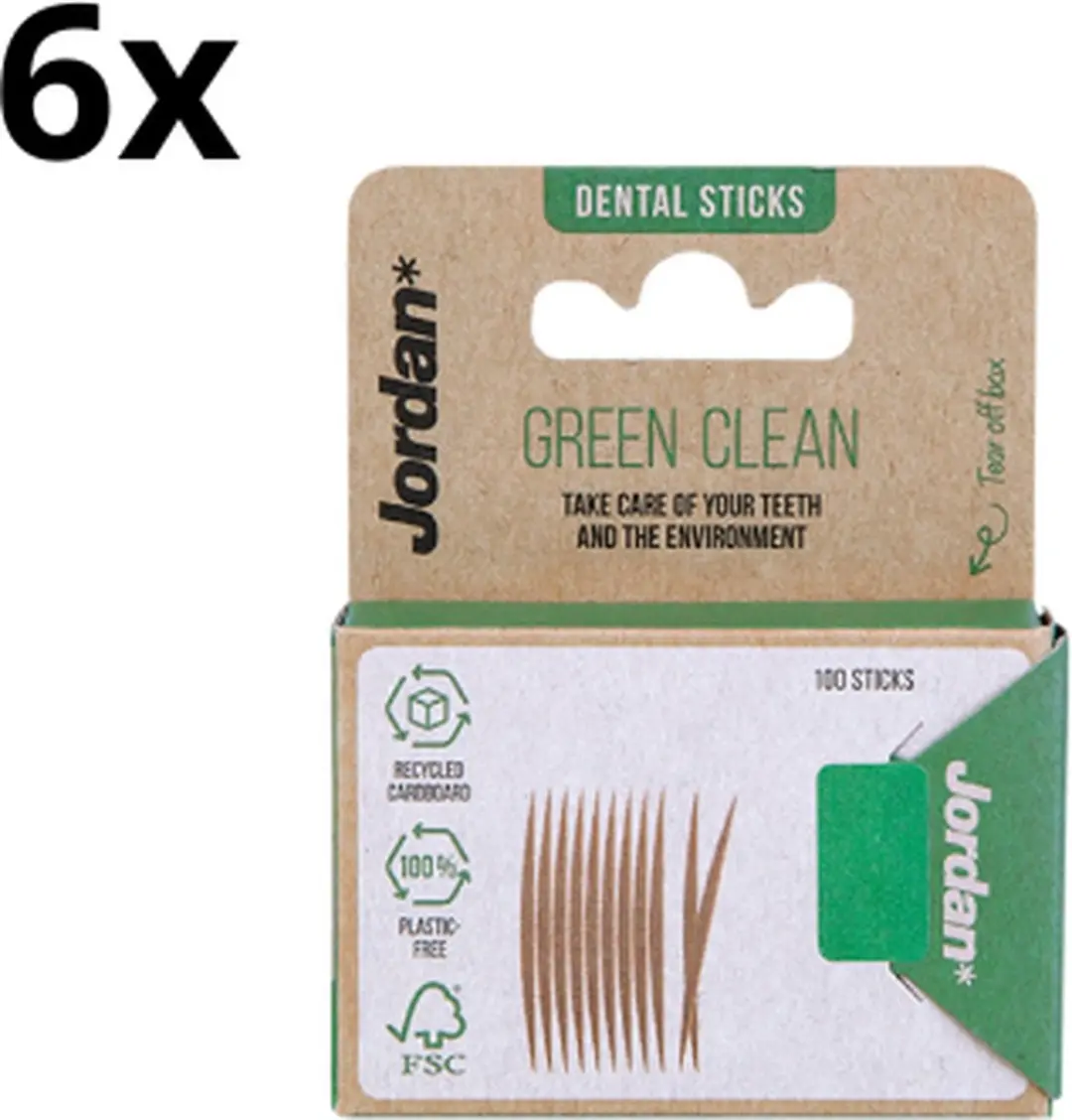 Jordan Green Clean Tandenstokers 600 Stuks