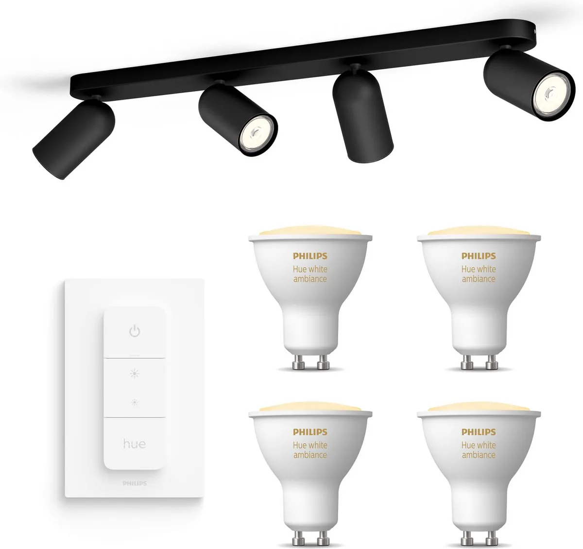 Philips Hue Pongee Opbouwspot Zwart