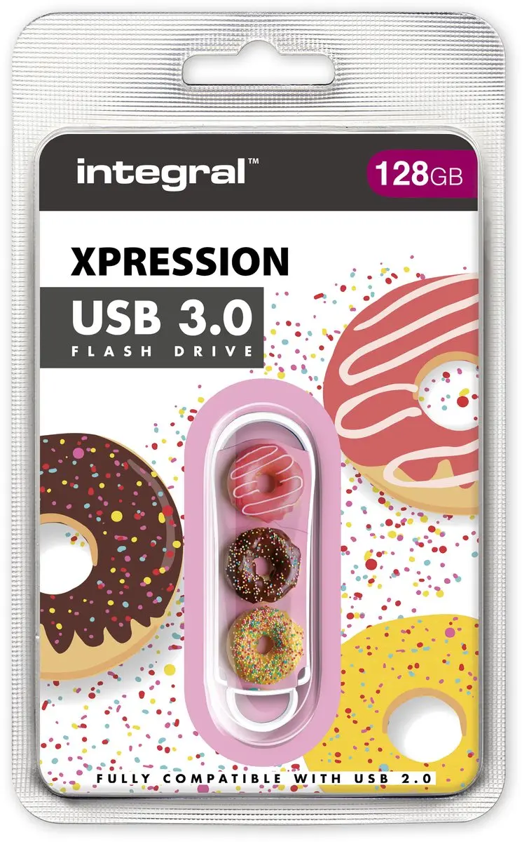 Integral INFD128GBXPRDOUGH3.0 USB-stick 128GB - Meerkleurig