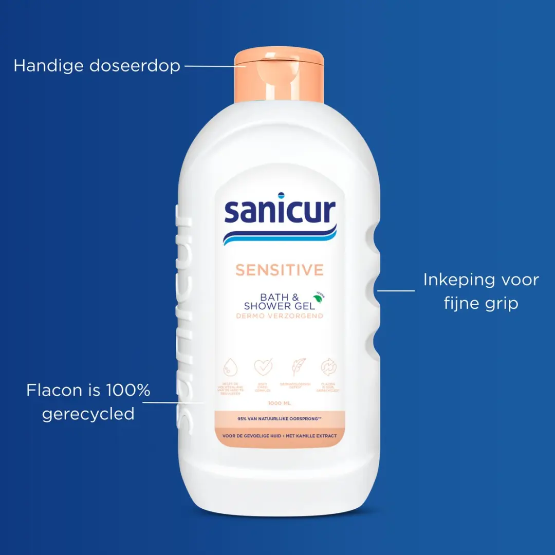 Sanicur Sensitive Bad & Douchegel - 4x1000ml