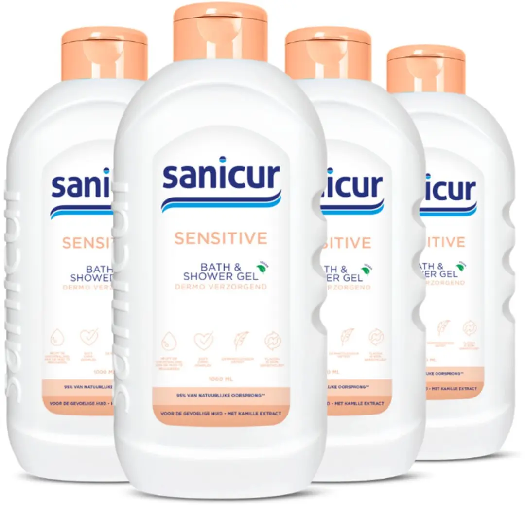 Sanicur Sensitive Bad & Douchegel - 4x1000ml