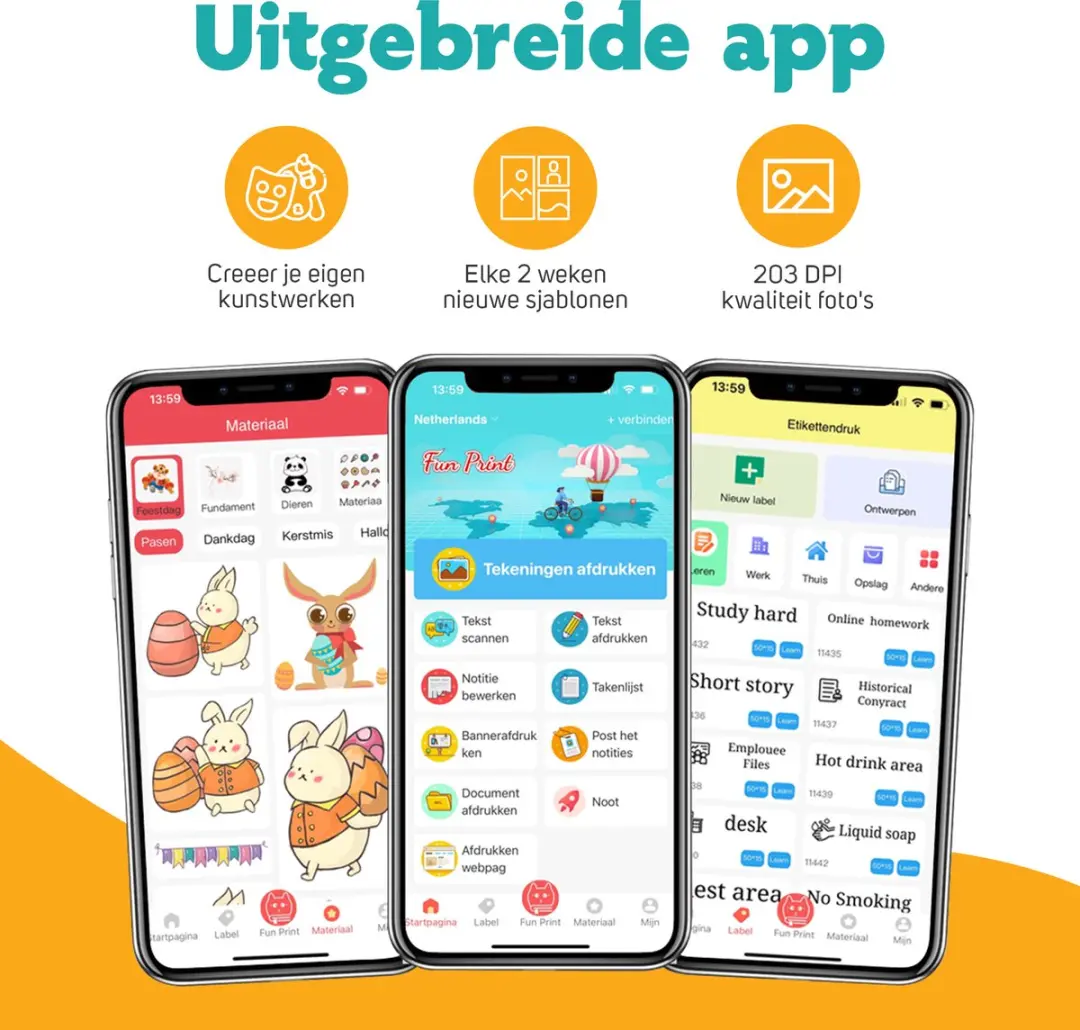 Pora&Co Mini Fotoprinter - Roze - Incl. App & 1 Rol Fotopapier