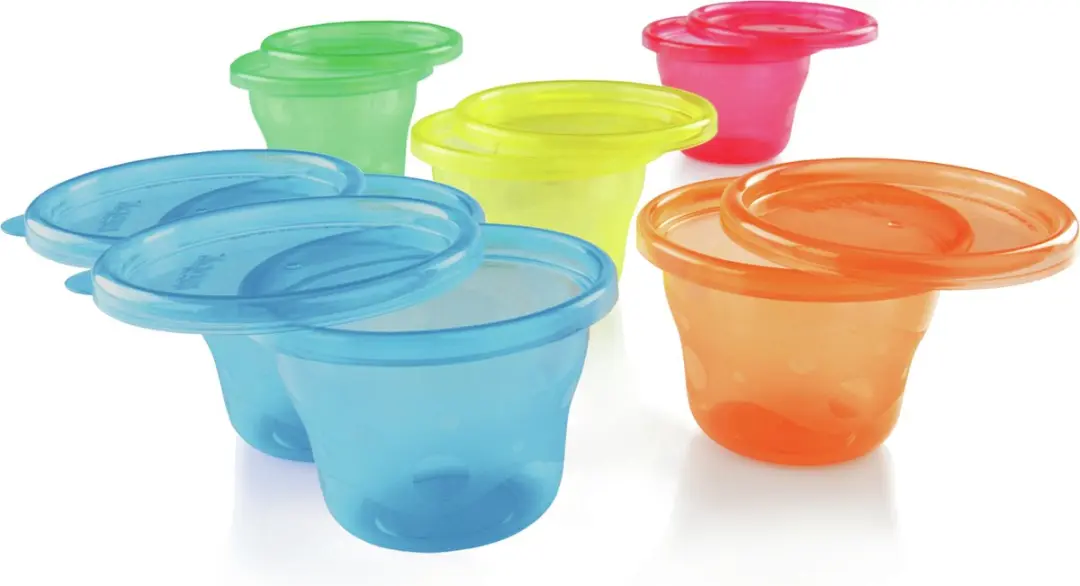 Nûby Kommetje met deksel 118ml - 6 Stuks Multi