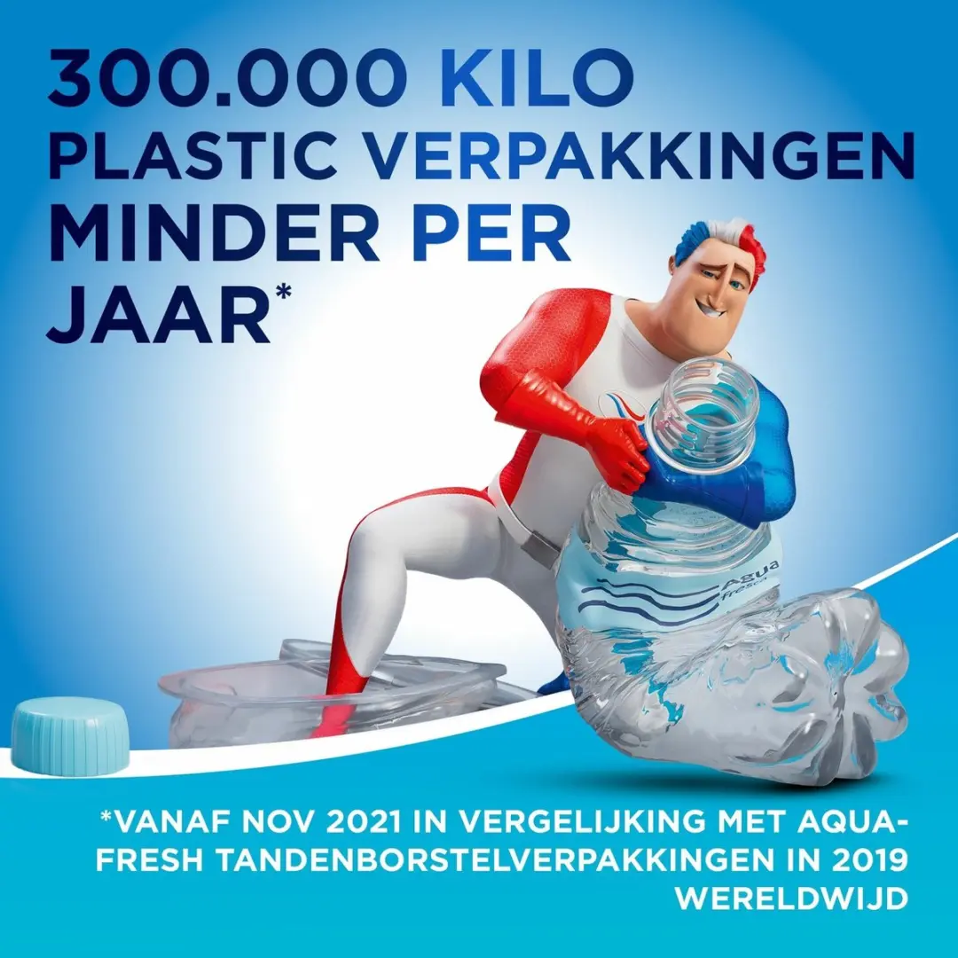 Aquafresh Clean Control Medium Tandenborstel - Lichtblauw - afbeelding 6 van 6