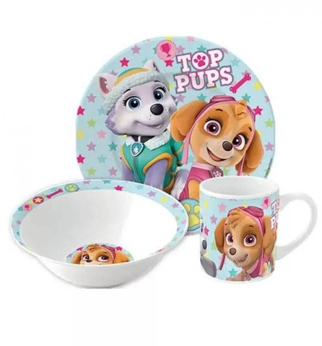 PAW Patrol Sterren Porselein Cadeauset - 3-delig - Wit/Gemengd