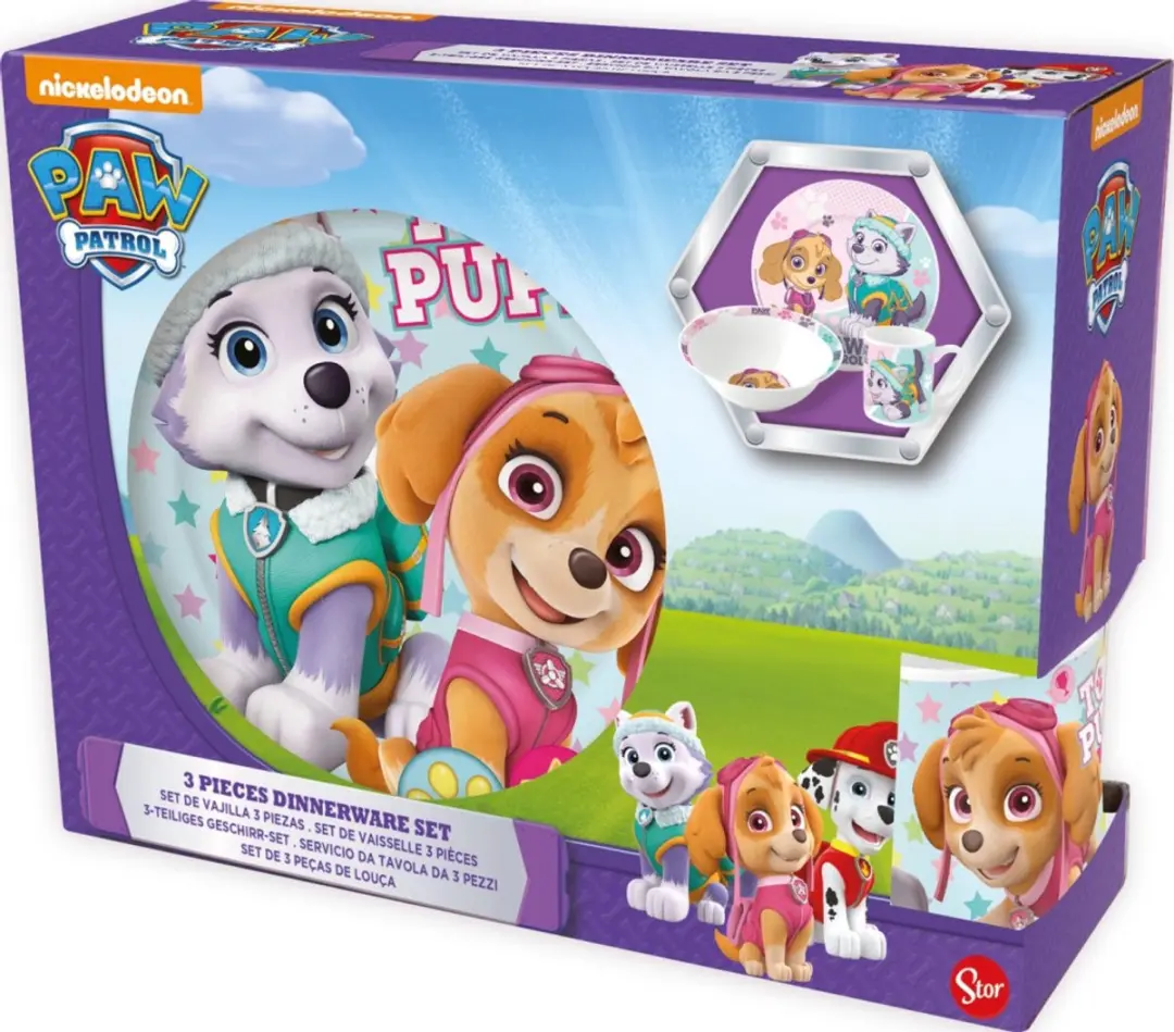 PAW Patrol Sterren Porselein Cadeauset - 3-delig - Wit/Gemengd