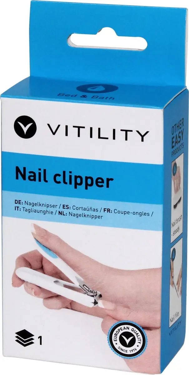 Vitility Nagelknipper - 84g - Wit/Blauw