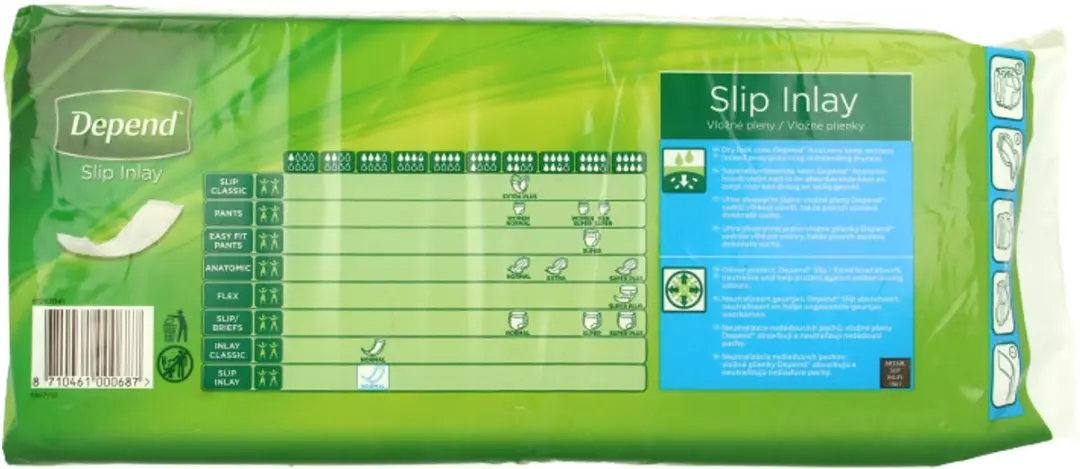 Depend Slip Inlay - 30 Stuks