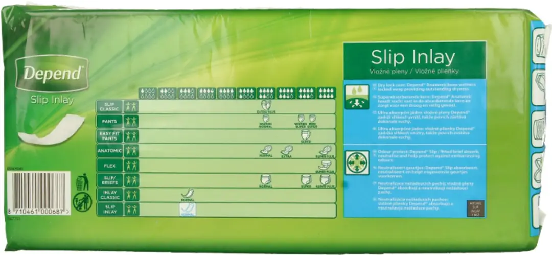 Depend Slip Inlay - 30 Stuks - afbeelding 6 van 6