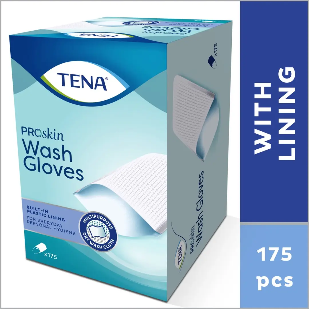 TENA Wash Glove With Plastic Lining 175cl