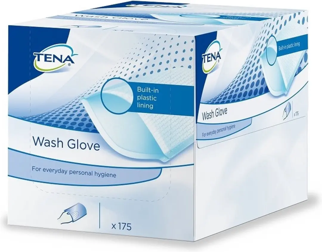 TENA Wash Glove With Plastic Lining 175cl