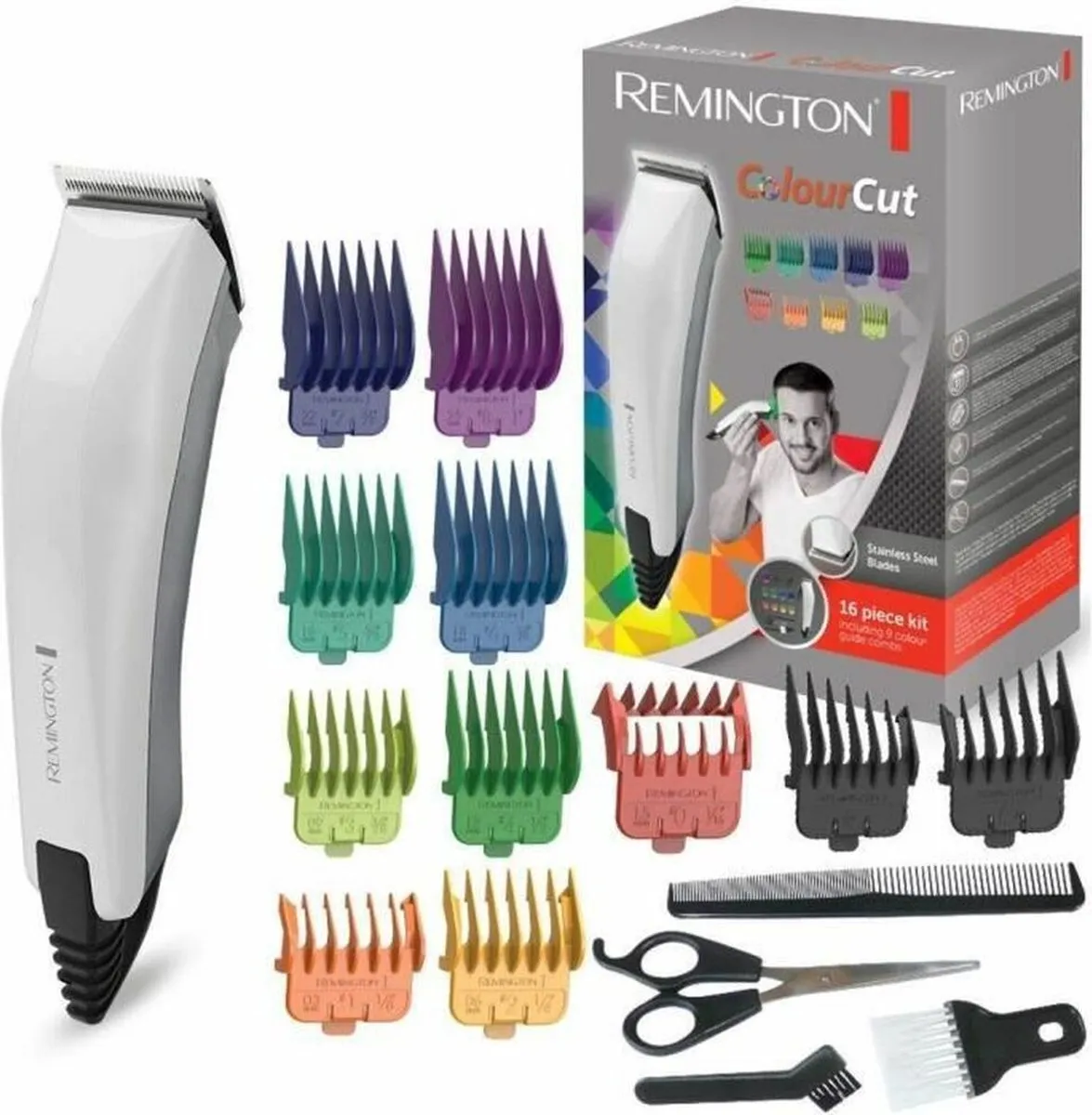 Remington HC5035 Colour Cut Tondeuse Set - 16-delig - Wit