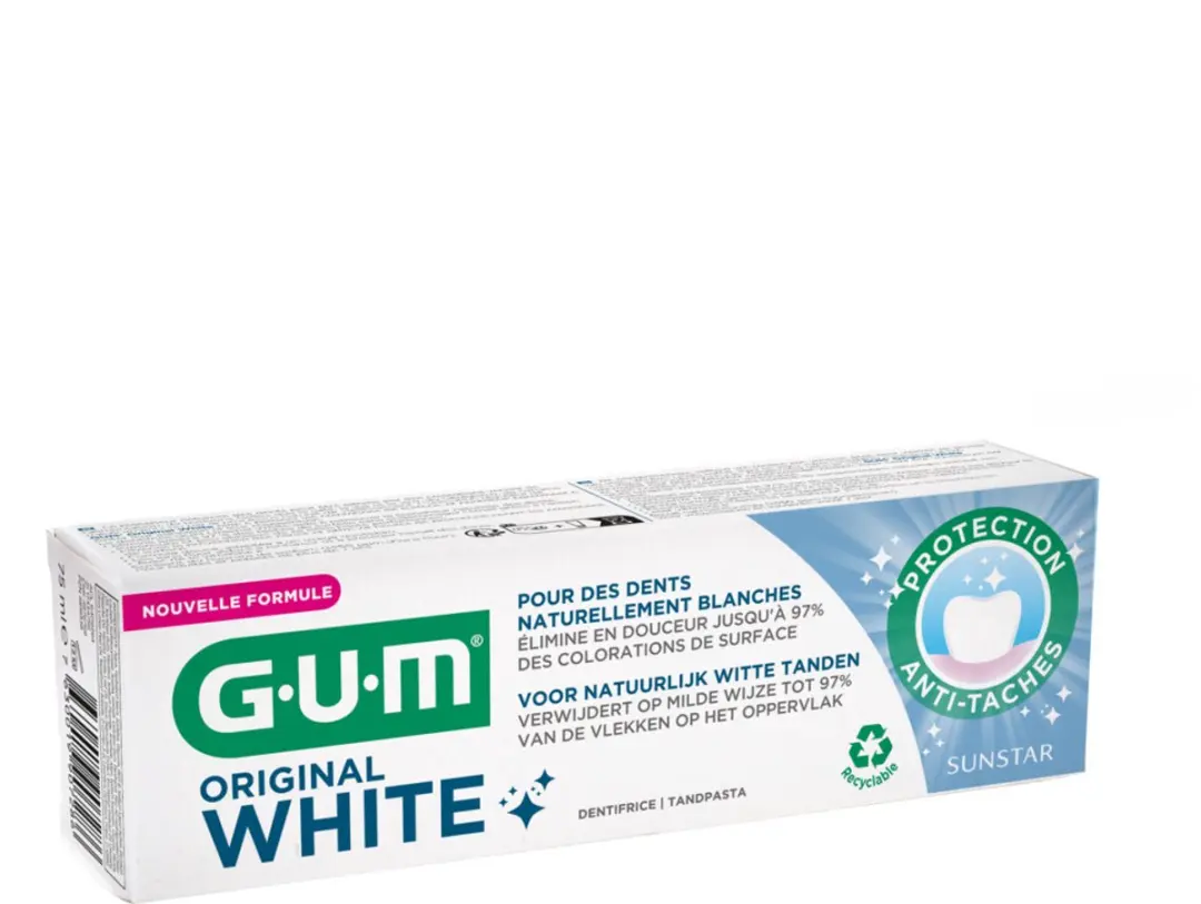 Gum Original White Tandpasta 2x75ml