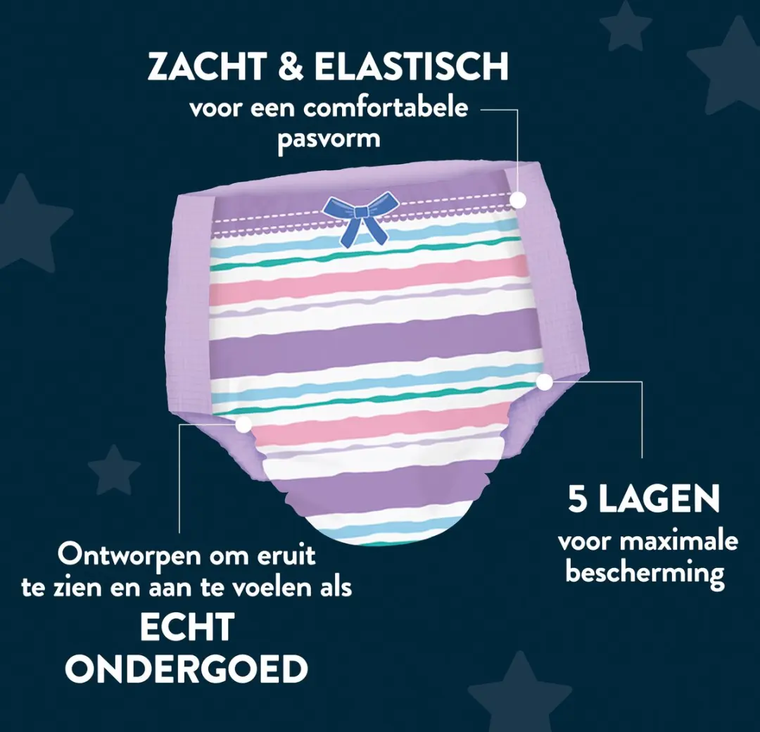 DryNites Luierbroekjes Meisjes 6-8 - 52 Stuks
