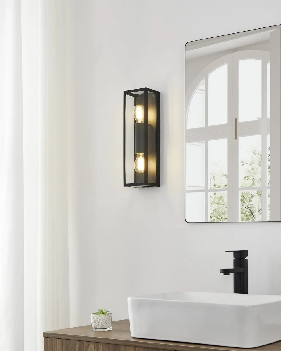 Eglo Amezola Wandlamp E27 - 2 Lichtpunten - Zwart - afbeelding 6 van 6