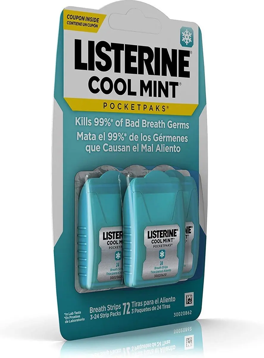 Listerine CoolMint Pocket Paks Strips - 72 Stuks