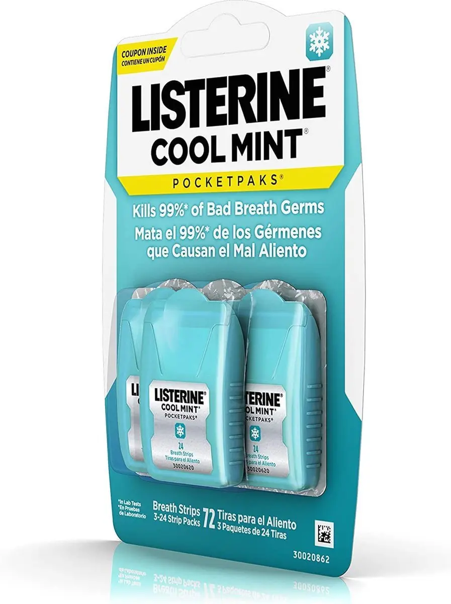 Listerine CoolMint Pocket Paks Strips - 72 Stuks