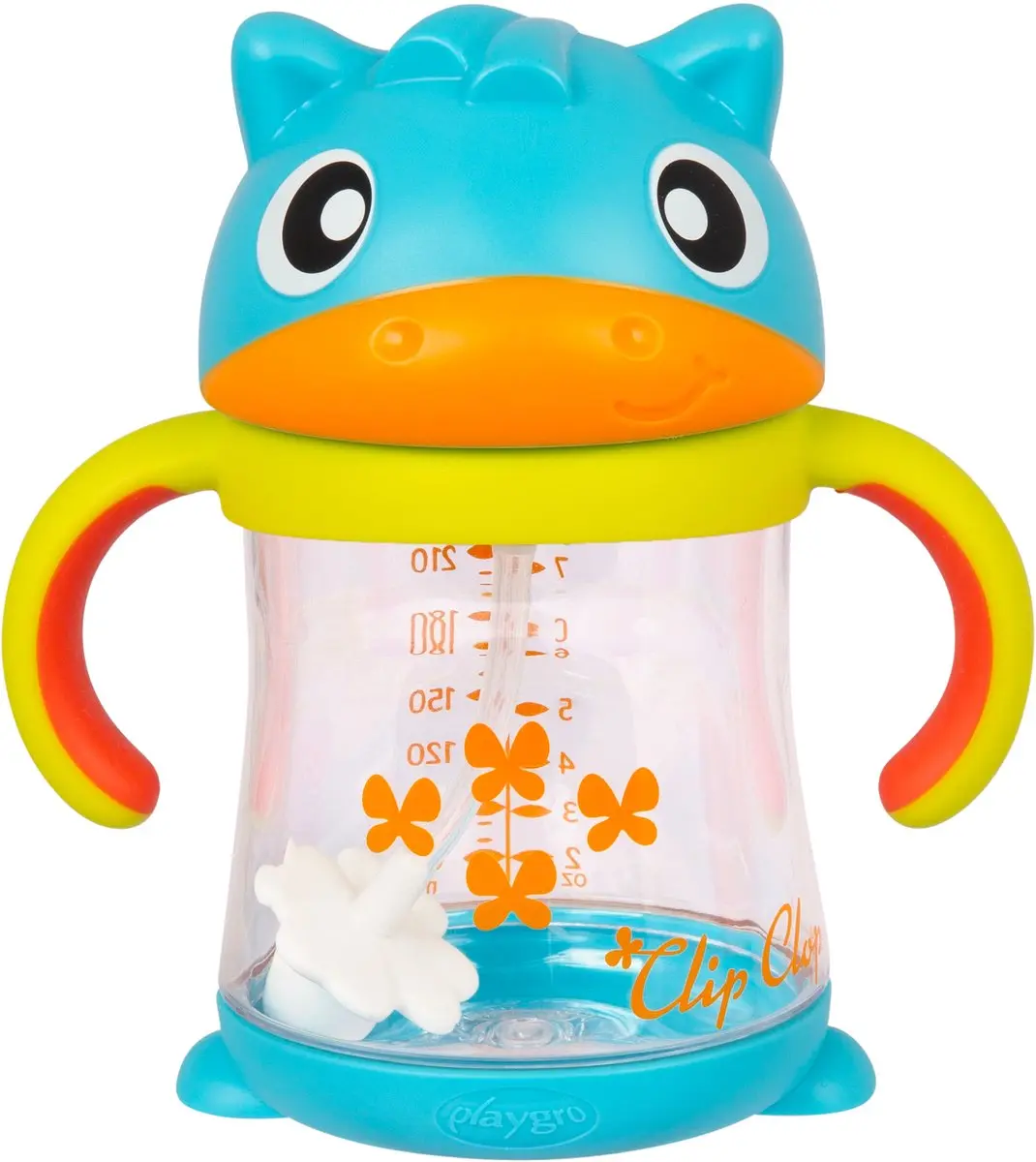 Playgro Clip Clop Weighted Straw Sippy Cup 240ml