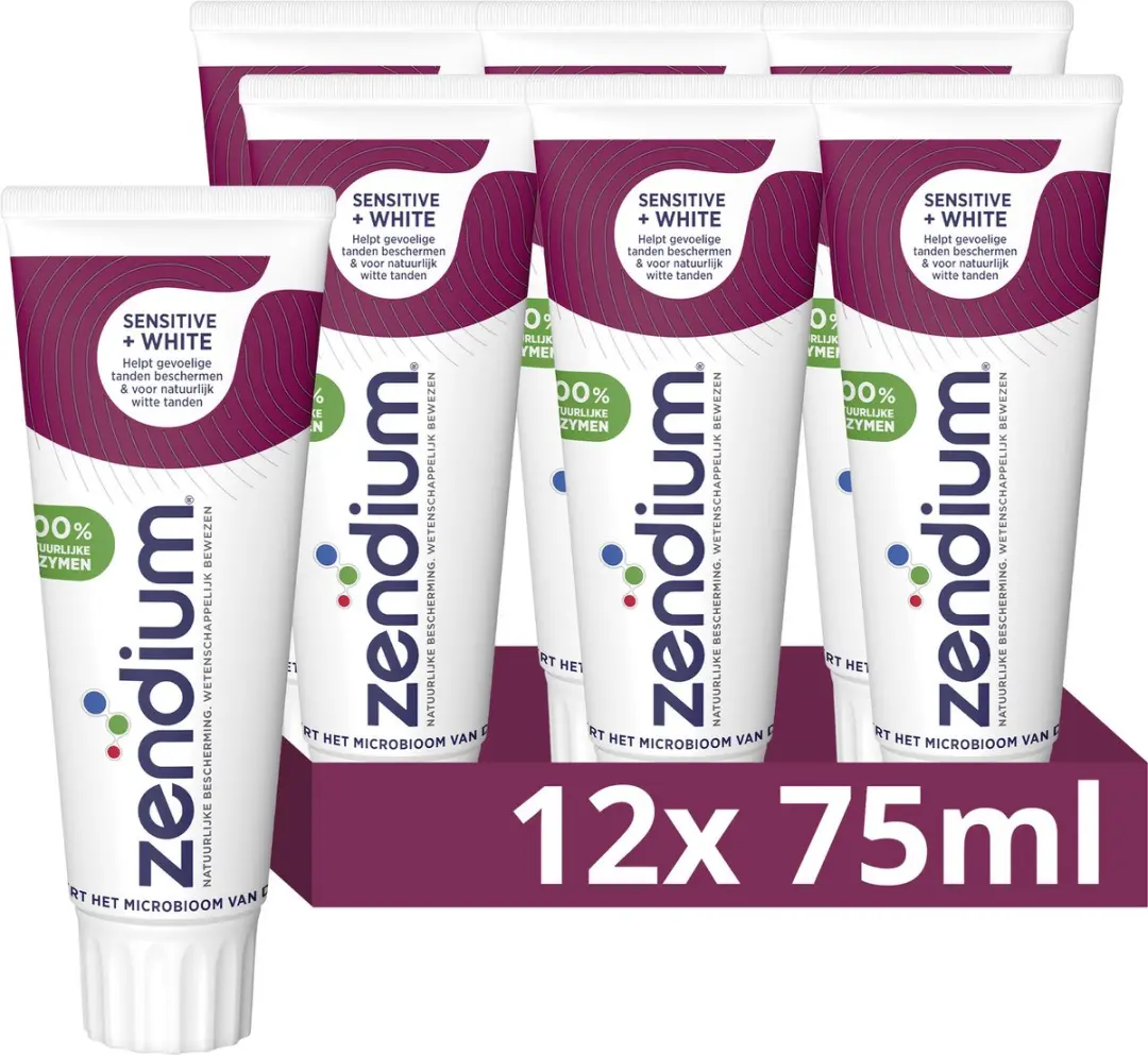 Zendium Sensitive+White Tandpasta - 12x75ml